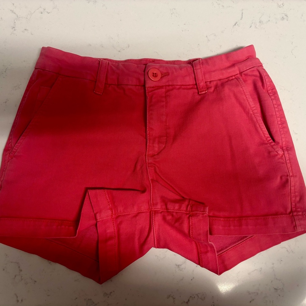 Kut from the Kloth Hot Pink High-Waist Cotton Shorts